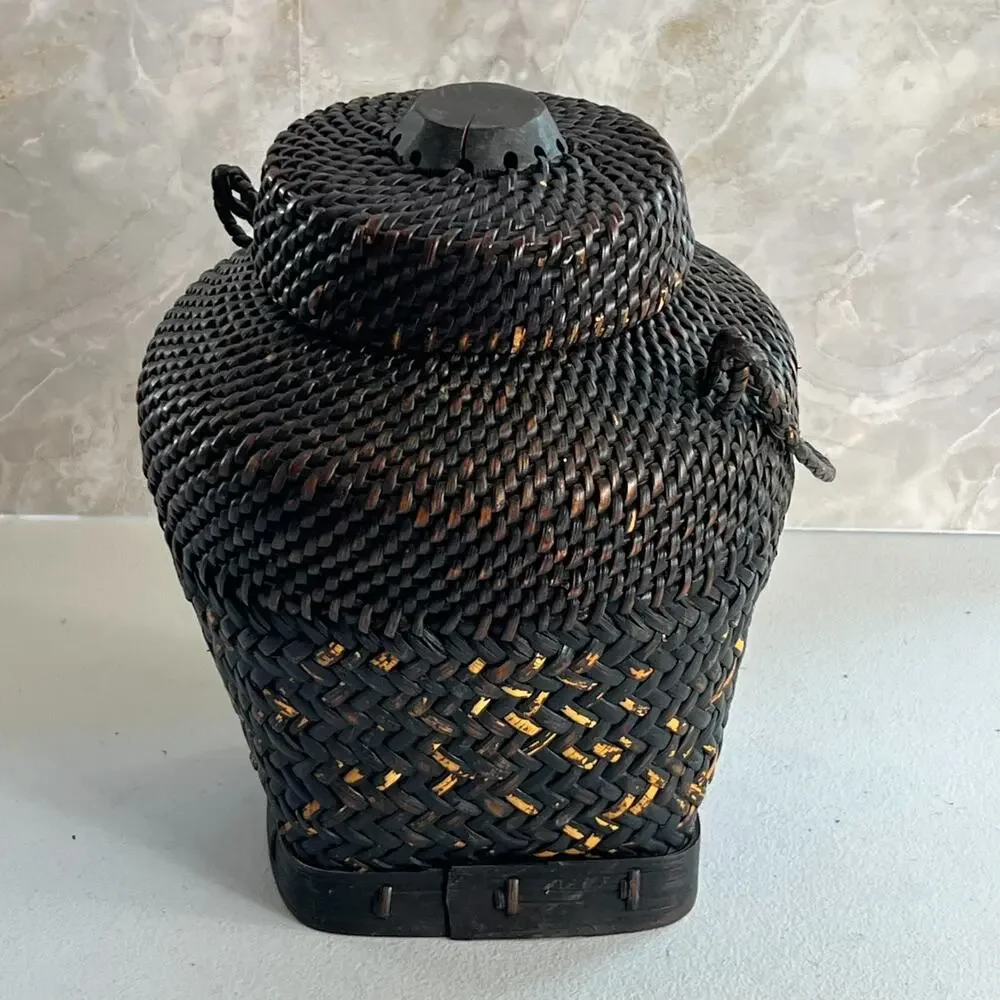 Antique Filipino Ifugo Ulbong Rice Basket 10